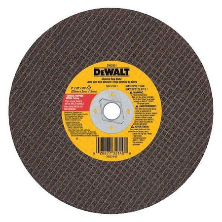 Metal Abrasive Saw Blade 8"x1/8" Min. Qty 25 by USA Dewalt Circular Power Saw Blades