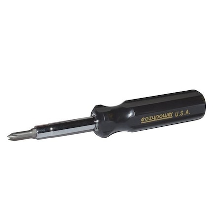 Screwdriver 6 In 1 Black by USA Eazypower Nut Setters & Bit Holders