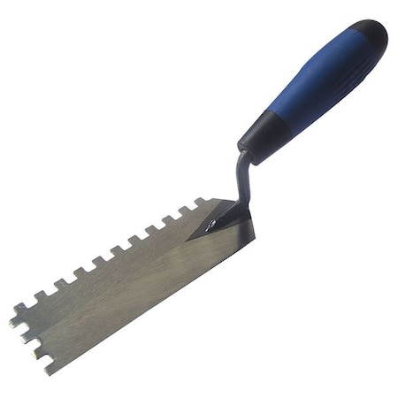Notched Trowel 2 Sided 6x2 Stl Soft Grip by USA Westward Tile Trowels