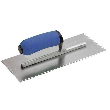 Notched Trowel 11 x 4 1/2 Steel Type 13P548 by USA Westward Tile Trowels