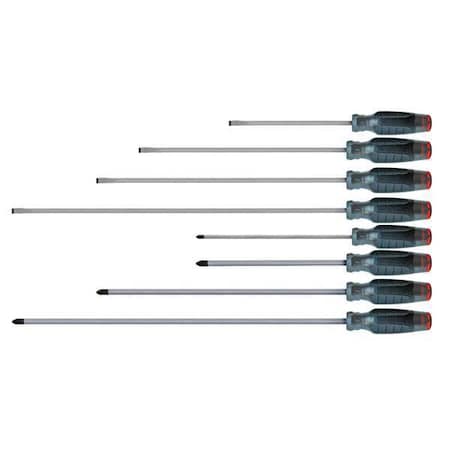 Screwdriver Set Slotted/Phillips 8 Pc Type J1208SCL by USA Proto Screwdriver Sets