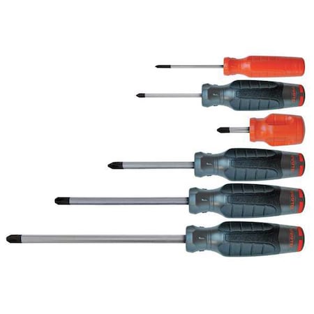 Screwdriver Set Phillips/Crosspoint 6 Pc by USA Proto Screwdriver Sets
