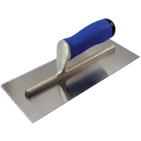 Notched Trowel 2 Sided 11 x 4 1/2 Steel by USA Westward Tile Trowels