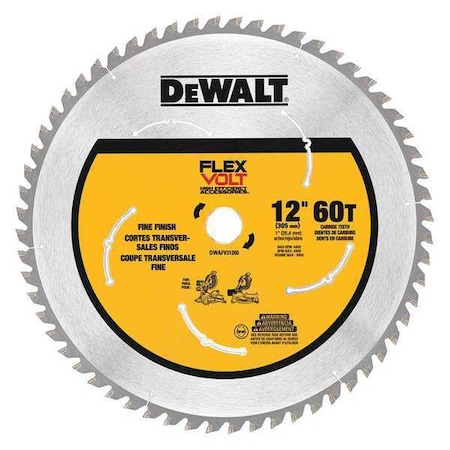 Saw Blade 12" 60 Tooth by USA Dewalt Circular Power Saw Blades