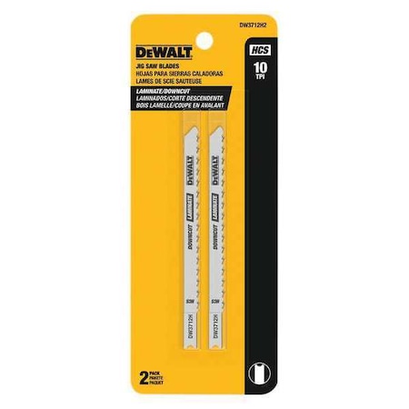 Laminate Jig Saw Blade 4" 10TPI PK2 Min. Qty 5 Type DW3712H2 by USA Dewalt Power Jig Saw Blades