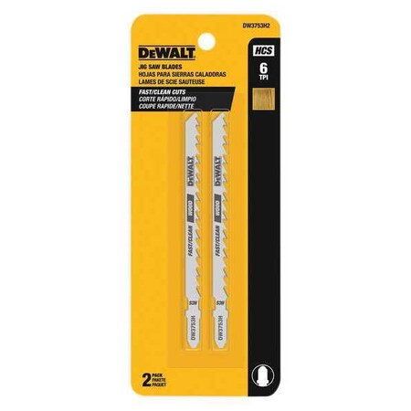 Wood Cutting Jig Saw Blade 4" 6TPI PK2 Min. Qty 5 by USA Dewalt Power Jig Saw Blades