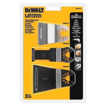 Oscillating Blade Assortment 3Pc by USA Dewalt Oscillating Tool Accessories