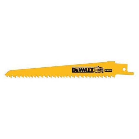 Reciprocating Saw Blade 6" 5/8TPI PK2 Min. Qty 5 by USA Dewalt Reciprocating Power Saw Blades
