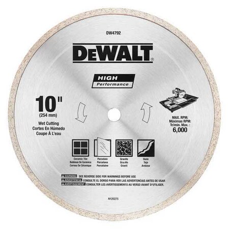 Tile Blade 10 by USA Dewalt Tiling Accessories