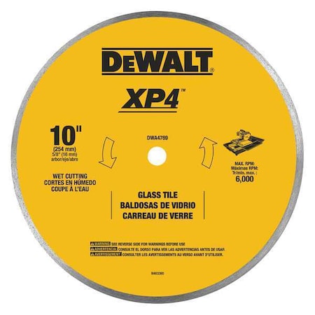 Continuous Rim Glass Tile Blade 10 by USA Dewalt Tiling Accessories