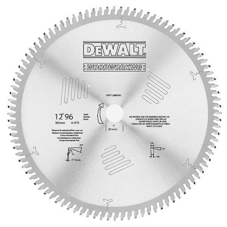 Circular Saw Bld Crbde 12 In 96 Teeth by USA Dewalt Circular Power Saw Blades