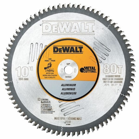 Circular Saw Bld Crbde 10 In 80 Teeth Type DW7665 by USA Dewalt Circular Power Saw Blades