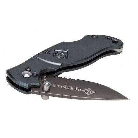 Folding Knife Drop Point 5 3/4 In Black by USA Greenlee Folding Knives