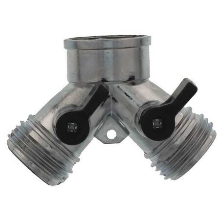 Metal Hose Y Adapter w/Shutoff PK12 by USA Aquaplumb Pneumatic Push On Hose Fittings