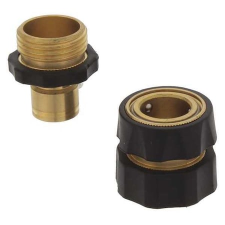 Hose Connect Quik Cnct Brass Set PK12 by USA Aquaplumb Pneumatic Push On Hose Fittings
