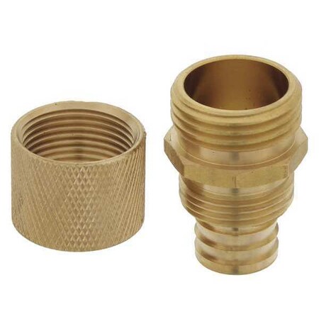 Hose Ultmt Mender 5/8" Brass Male PK12 by USA Aquaplumb Pneumatic Push On Hose Fittings