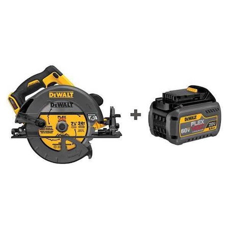 Cordless Circular Saw Kit 60.0V Li Ion by USA Dewalt Circular Power Saws & Accessories