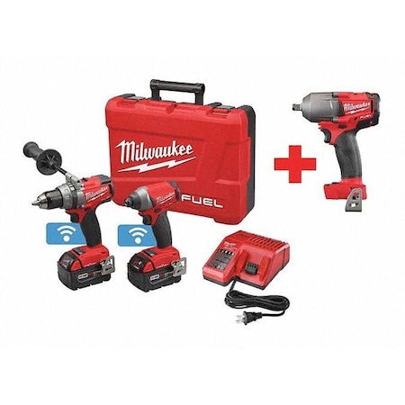 Cordless Combo Kit 18.0 V 2 Tools 2 Batt Type 2795 22 2861 20 by USA Milwaukee Cordless Power Tool Combination Kits