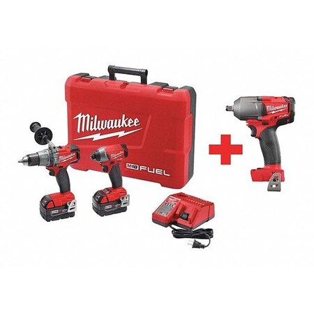 Cordless Combo Kit 18.0 V 2 Tools 2 Batt Type 2897 22 2861 20 by USA Milwaukee Cordless Power Tool Combination Kits