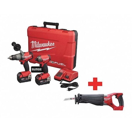 Cordless Combo Kit 18.0 V 2 Tools 2 Batt Type 2899 22 2720 20 by USA Milwaukee Cordless Power Tool Combination Kits