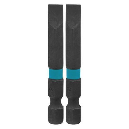 No.8 Slotted 2" Power Bit PK2 by USA Makita Screwdriver Bits