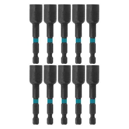 Magnetic Nut Driver 3/8"X2 9/16" PK10 by USA Makita Nut Driver Sets