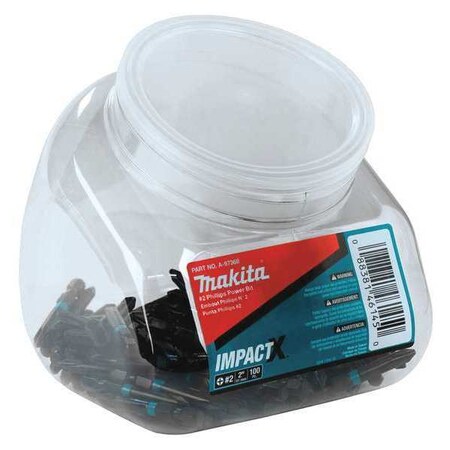 PH2 Power Bit 2" PK100 by USA Makita Screwdriver Bits