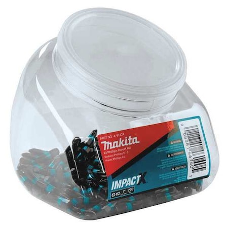 PH2 Insert Bit 1" PK200 by USA Makita Screwdriver Bits