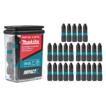 PH2 Insert Bit 1" PK25 by USA Makita Screwdriver Bits