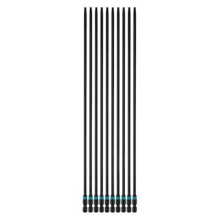 SQ1 Square Power Bit 12" PK10 by USA Makita Screwdriver Bits