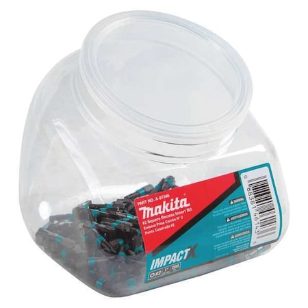 SQ2 Square Insert Bit 1" PK200 by USA Makita Screwdriver Bits