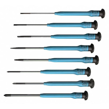 Slot/Phil Combo Set ESD 8 Pc by USA Moody Screwdriver Sets