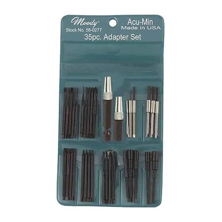 MetSuper Adptr St 1/4" Hex Drives 35Pc by USA Moody Nut Drivers