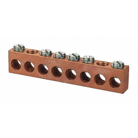 Awg 8 Pos. Copper Neutral Bar 2 14 PK50 by USA NSI Electrical Wire Connectors