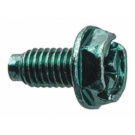 Ground Screw Green Hex PK100 by USA NSI Electrical Wire Connectors                                                            