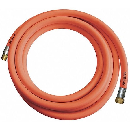 3/4" ID x 25 ft TPV Coupled Washdown Hose OR by USA Sani Lav Air Compressor Industrial Hoses