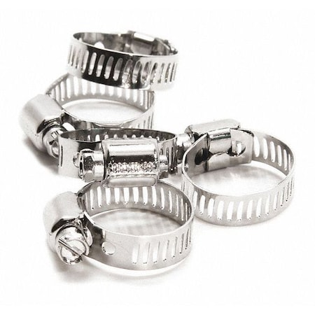 Micro S/S Hose Clamp w/ NL 19 #6 PK5 by USA Foreverbolt Pneumatic Hose Clamps