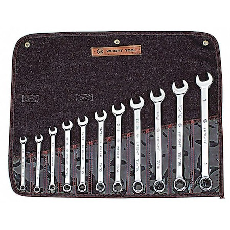 Combo Wrench Set SAE 12 Point 11 pcs. by USA Wright Combination Wrench Sets