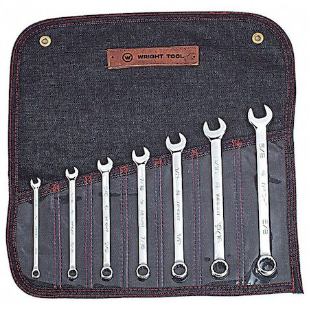 Combo Wrench Set SAE 12 Point 7 pcs. by USA Wright Combination Wrench Sets