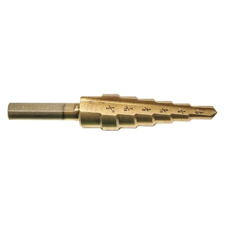 Step Drill Bit HSS #2 3/16 1/2 by USA Century Drill & Tool Step Drill Bits