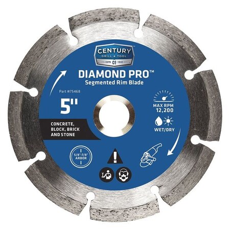 Diamond Rim Blade Segmented 5 by USA Century Drill & Tool Diamond Power Saw Blades