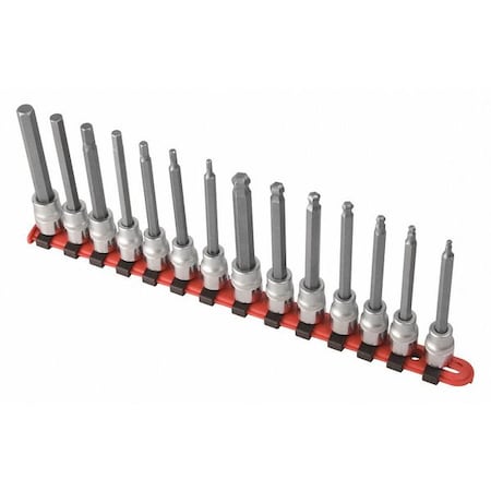 Ball Hex Bit Sckt Set Metrc 14 pcs. 3/8 by USA Sunex Socket Sets
