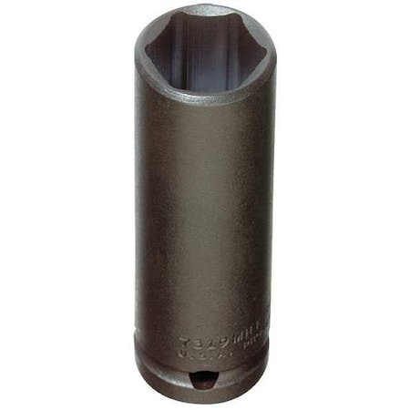 Impact Socket 1/2 In Dr 24mm 6 pt Type J7324MHT by USA Proto Sockets