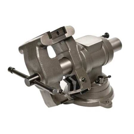 Rotating Vise Swivel 5 In Jaw CI by USA Palmgren Bench Vises