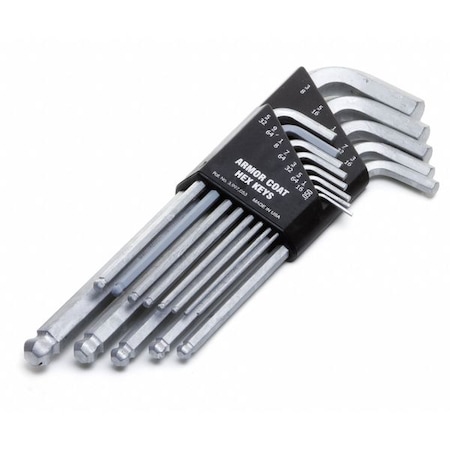 Ball End Hex Key Set Pieces 13 S17 Type UST260074 by USA Armor Coat Hex Key Sets