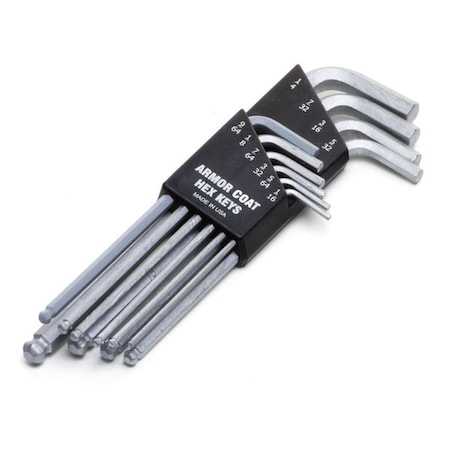 Ball End Hex Key Set Pieces 10 S17 by USA Armor Coat Hex Key Sets