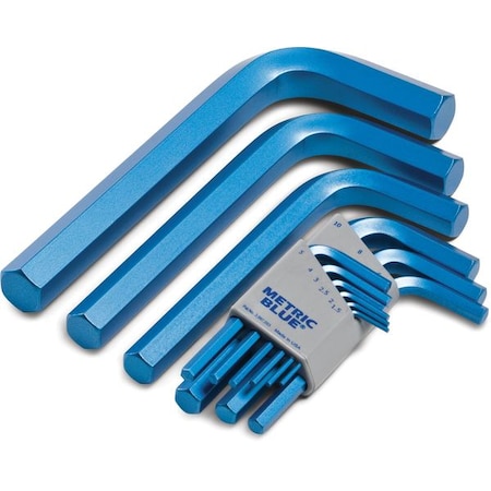 Hex Key Set Pieces 12 M13 Type UST194294 by USA Metric Blue Hex Key Sets