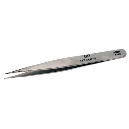 Precision Tweezer Titanium 4 1/2 In Type 18032TT by USA Aven Inspection & Retrieving Tweezers