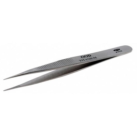 Precision Tweezer Titanium 4 1/2 In Type 18037TT by USA Aven Inspection & Retrieving Tweezers