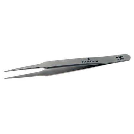 Precision Tweezer Titanium 4 1/2 In Type 18046TT by USA Aven Inspection & Retrieving Tweezers